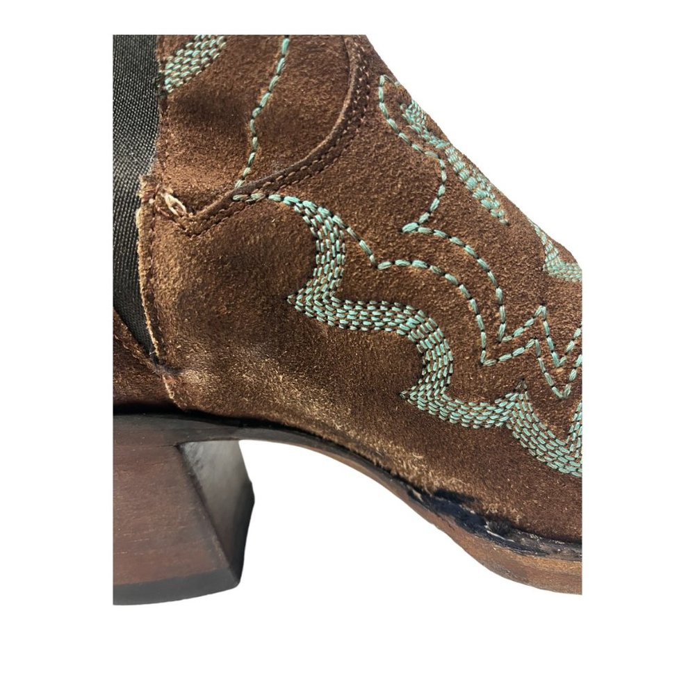 Dan Post Vallejo Boots Size: 7 Brand New in Box Western Booties Turquoise Brown - Picture 2 of 14